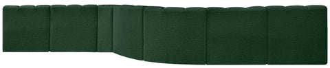 Briar Green 197 Boucle Fabric Upholstered Modular Sectional, 8-Piece