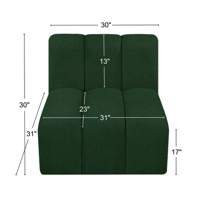 Zara Green Boucle Fabric Straight Chair ST