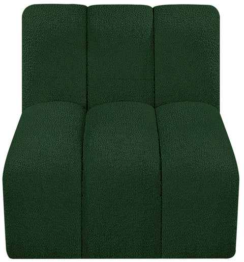 Briar Green Boucle Fabric Upholstered Modular Straight Chair, 1 Piece