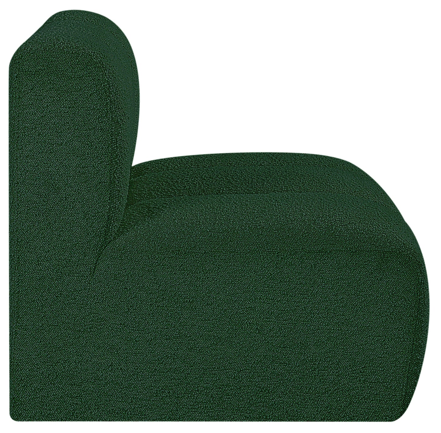 zara green boucle fabric straight chair st