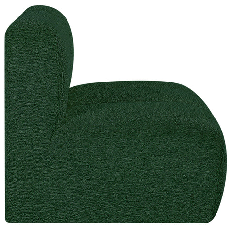 Briar Green Boucle Fabric Upholstered Modular Straight Chair, 1 Piece