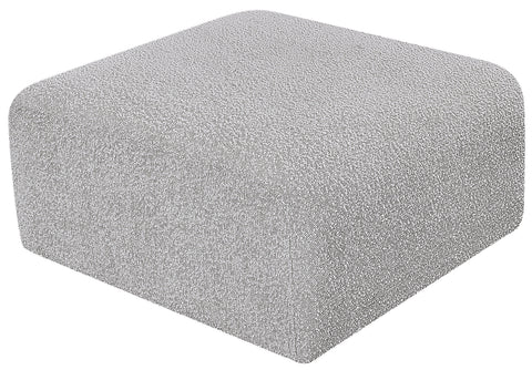 Briar Grey Boucle Fabric Upholstered Modular Ottoman, 1 Piece
