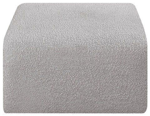 Briar Grey Boucle Fabric Upholstered Modular Ottoman, 1 Piece