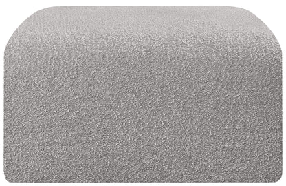 Zara Grey Boucle Fabric Ottoman Ott