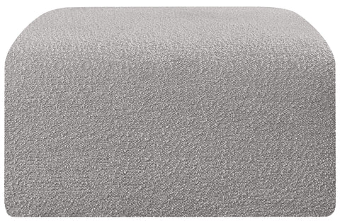 Briar Grey Boucle Fabric Upholstered Modular Ottoman, 1 Piece