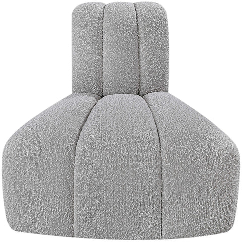Briar Grey Boucle Fabric Upholstered Modular Reverse Corner Chair, 1 Piece