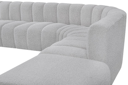 Zara Grey Boucle Fabric Modular Sofa S10A