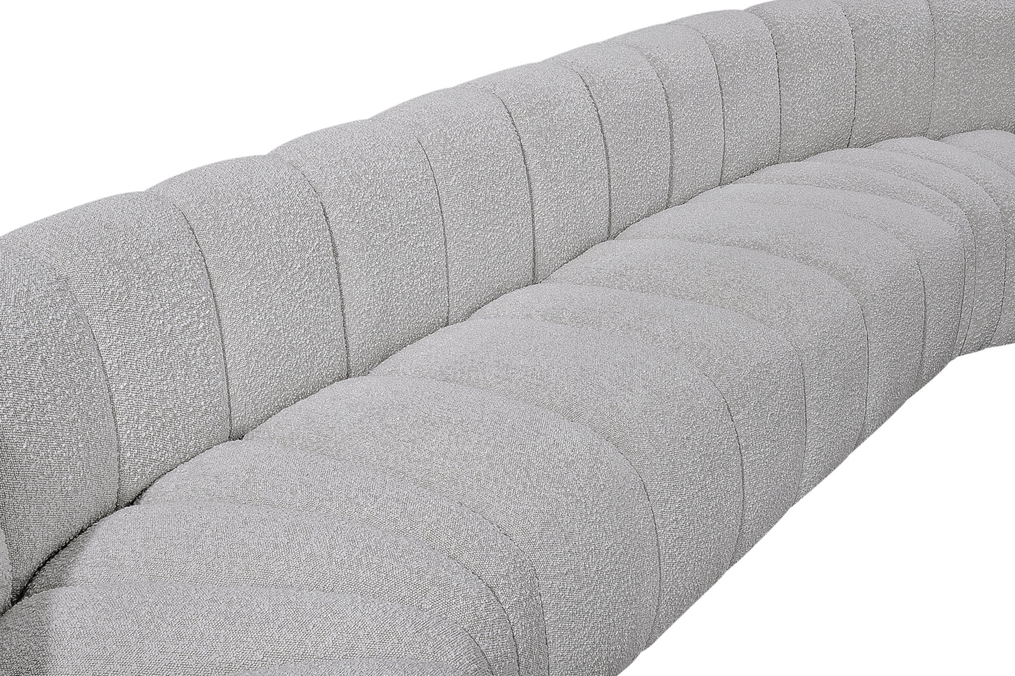 zara grey boucle fabric modular sofa s10a