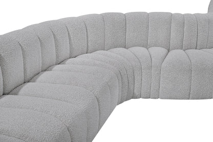 Zara Grey Boucle Fabric Modular Sofa S10A