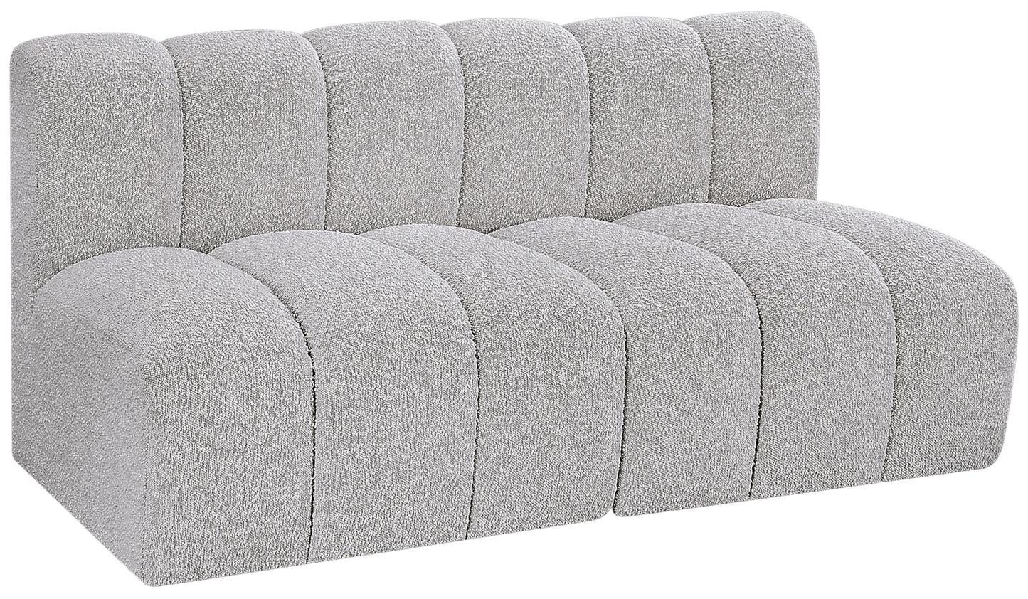 zara grey boucle fabric modular sofa s2a