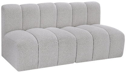 Zara Grey Boucle Fabric Modular Sofa S2A