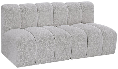 Briar Grey 60 Boucle Fabric Upholstered Modular Sectional , 2-Piece (Style 1)