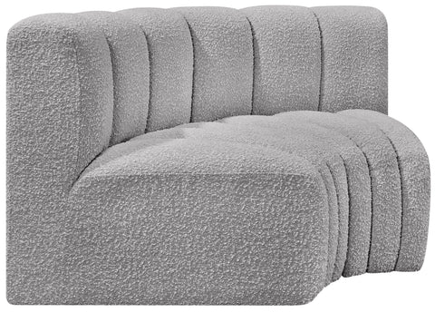Briar Grey 60 Boucle Fabric Upholstered Modular Sectional , 2-Piece (Style 2)