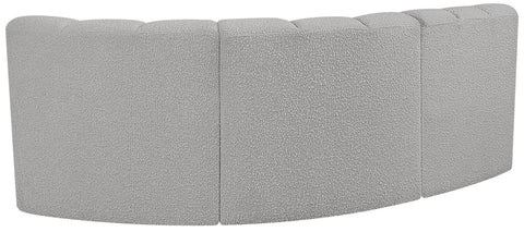 Briar Grey 84 Boucle Fabric Upholstered Modular Sectional, 3-Piece