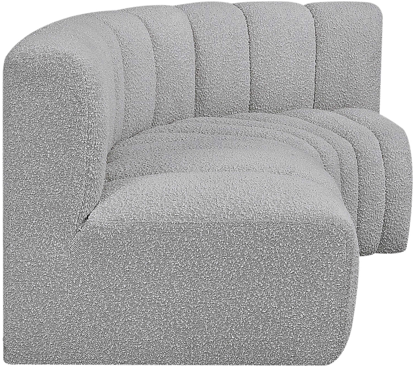 zara grey boucle fabric modular sofa s3a