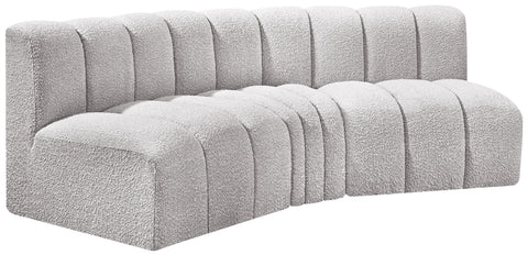 Briar Grey 86 Boucle Fabric Upholstered Modular Sectional, 3-Piece
