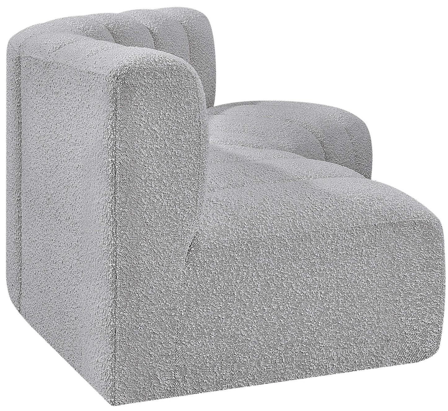 zara grey boucle fabric modular sofa s3b