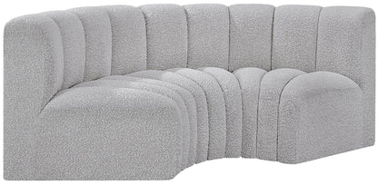 Zara Grey Boucle Fabric Modular Sofa S3C