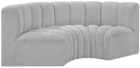 Briar Grey 80 Boucle Fabric Upholstered Modular Sectional, 3-Piece