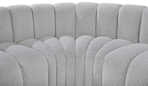 Briar Grey 80 Boucle Fabric Upholstered Modular Sectional, 3-Piece