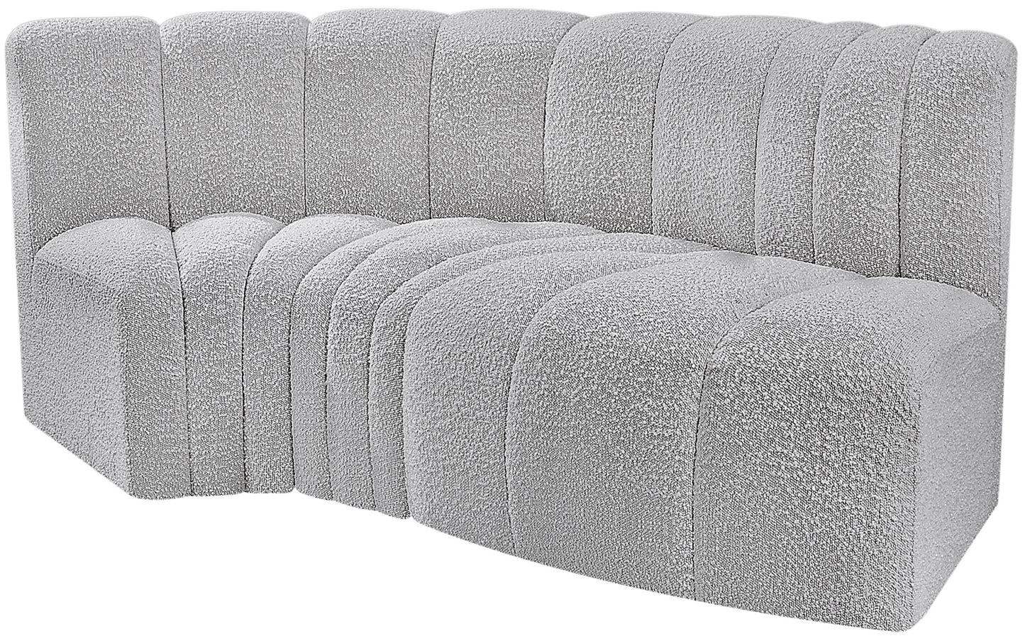 zara grey boucle fabric modular sofa s3d