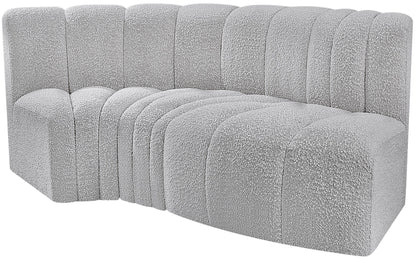 Zara Grey Boucle Fabric Modular Sofa S3D