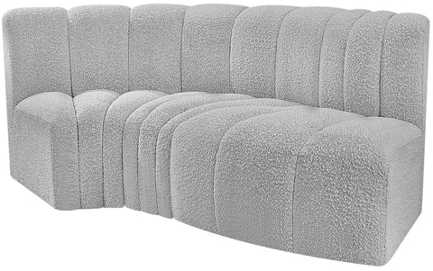 Briar Grey 70 Boucle Fabric Upholstered Modular Sectional, 3-Piece