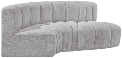 Zara Grey Boucle Fabric Modular Sofa S3D