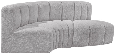 Briar Grey 70 Boucle Fabric Upholstered Modular Sectional, 3-Piece