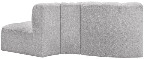 Briar Grey 77 Boucle Fabric Upholstered Modular Sectional, 3-Piece