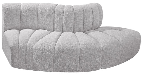 Briar Grey 77 Boucle Fabric Upholstered Modular Sectional, 3-Piece