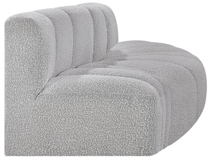 Zara Grey Boucle Fabric Modular Sofa S3E