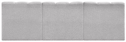 Briar Grey 89.5 Boucle Fabric Upholstered Modular Sectional, 3-Piece