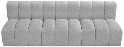 Zara Grey Boucle Fabric Modular Sofa S3F