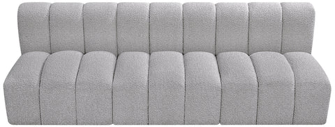 Briar Grey 89.5 Boucle Fabric Upholstered Modular Sectional, 3-Piece
