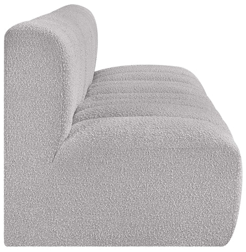 Briar Grey 89.5 Boucle Fabric Upholstered Modular Sectional, 3-Piece