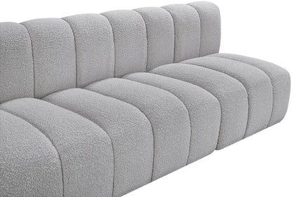 Zara Grey Boucle Fabric Modular Sofa S3F