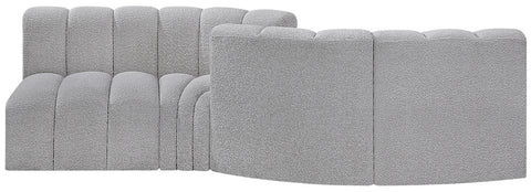Briar Grey 108 Boucle Fabric Upholstered Modular Sectional, 4-Piece