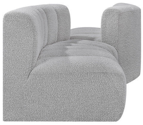 Briar Grey 108 Boucle Fabric Upholstered Modular Sectional, 4-Piece