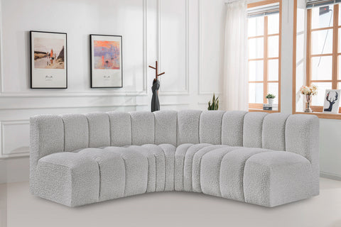 Briar Grey 103 Boucle Fabric Upholstered Modular Sectional, 4-Piece