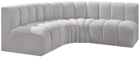 Briar Grey 103 Boucle Fabric Upholstered Modular Sectional, 4-Piece