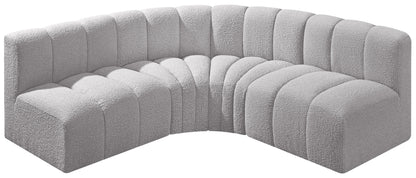 Zara Grey Boucle Fabric Modular Sofa S4B