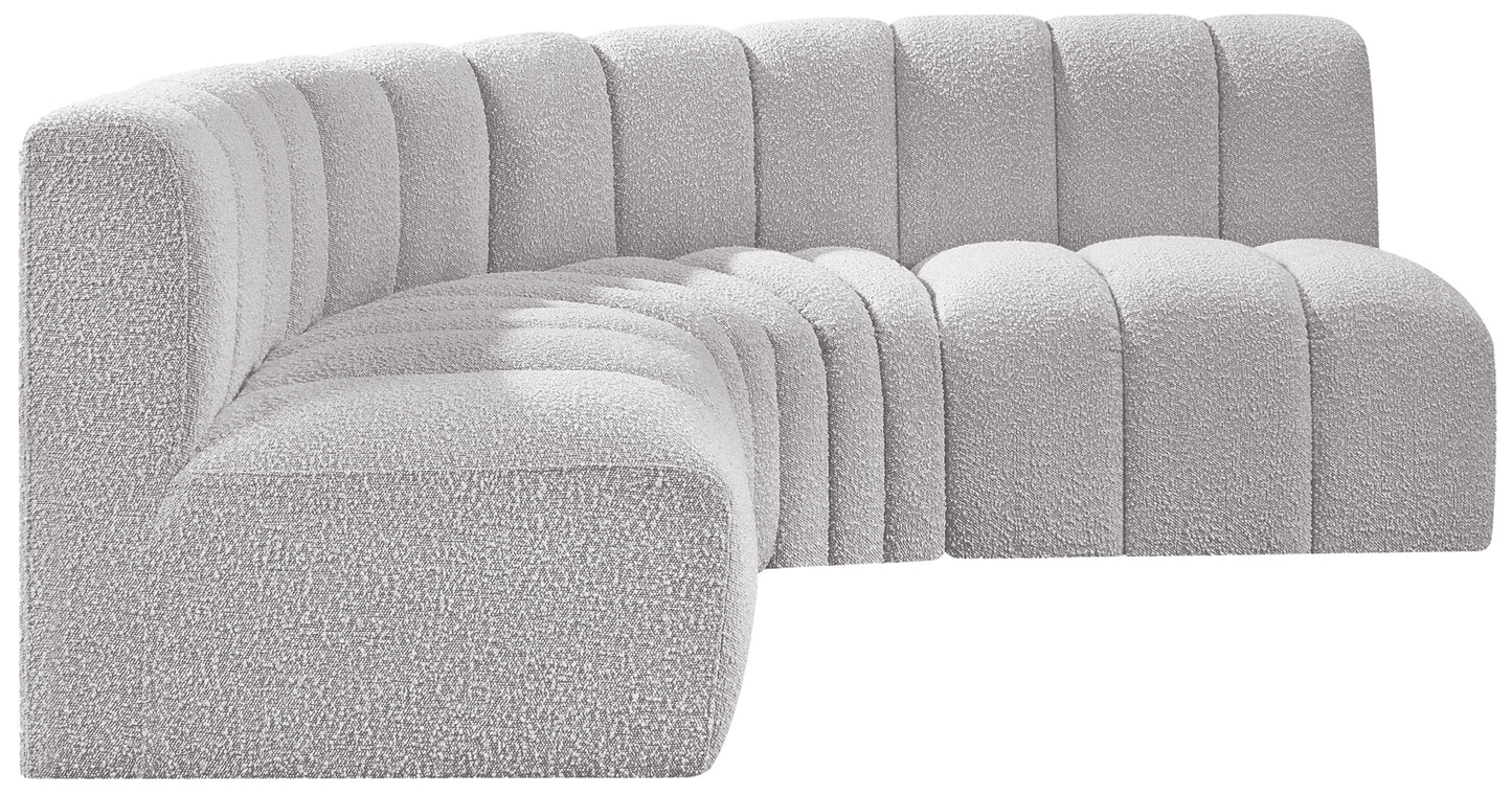 zara grey boucle fabric modular sofa s4b