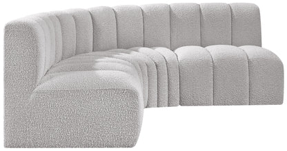 Zara Grey Boucle Fabric Modular Sofa S4B