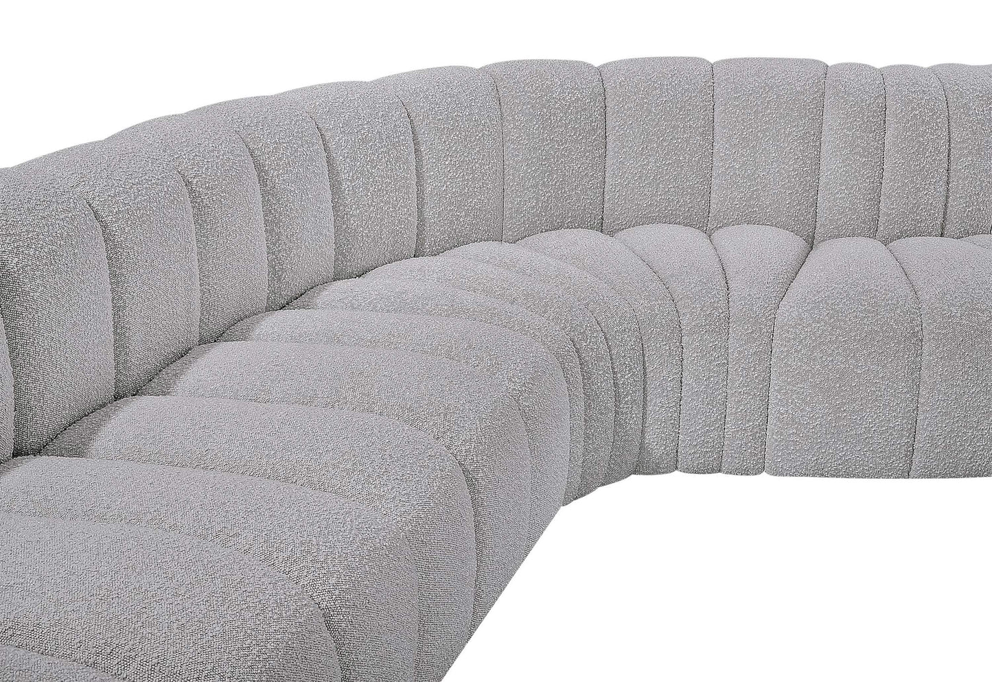 zara grey boucle fabric modular sofa s4b