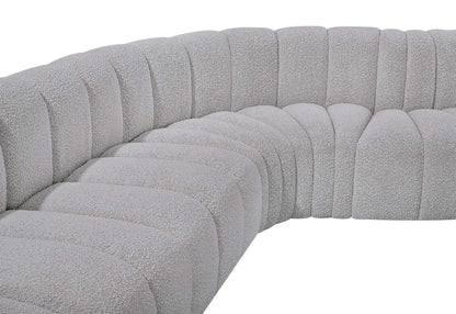 Zara Grey Boucle Fabric Modular Sofa S4B