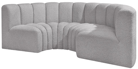Briar Grey 88 Boucle Fabric Upholstered Modular Sectional, 4-Piece