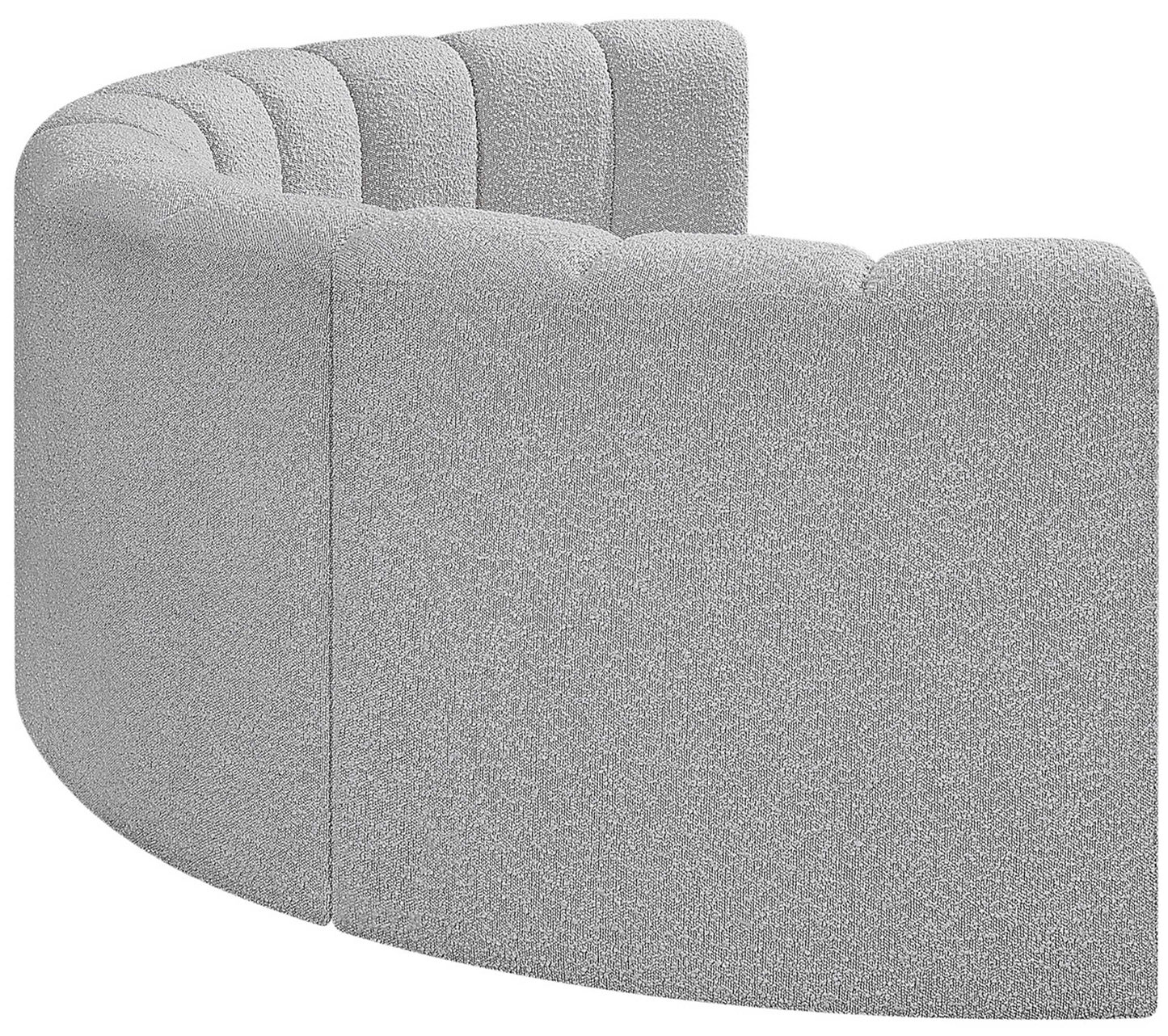 zara grey boucle fabric modular sofa s4c