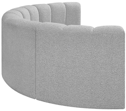 Zara Grey Boucle Fabric Modular Sofa S4C