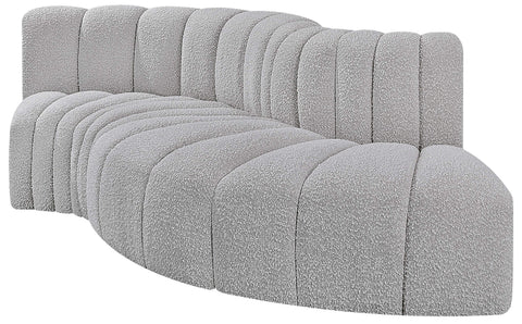 Briar Grey 104 Boucle Fabric Upholstered Modular Sectional, 4-Piece